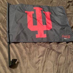 Brand new Indiana University Coca Cola Zero Flag to hook on car
